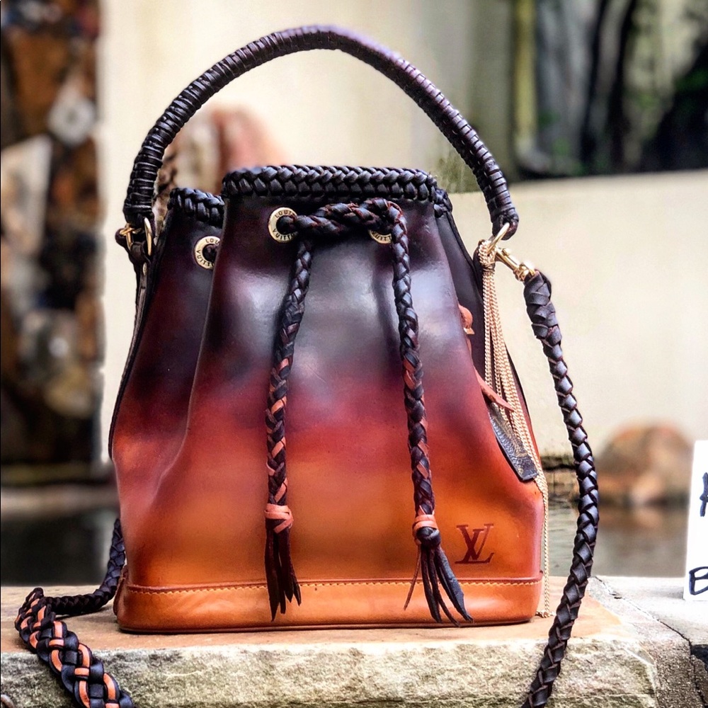 Auth Louis Vuitton LE Nomad Mini Noè Custom Ombré
